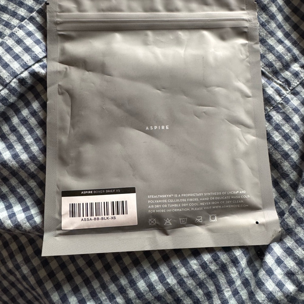 NWT ASWEMOVE Aspire Black Boxer Briefs in XS NWT - Picture 4 of 5